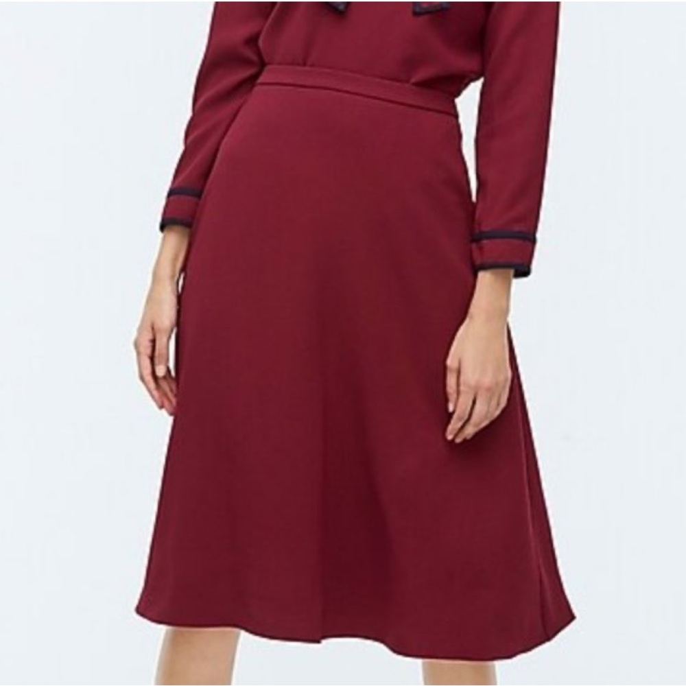 J. Crew Midi A-line skirt in 365 crepe - Picture 1 of 6